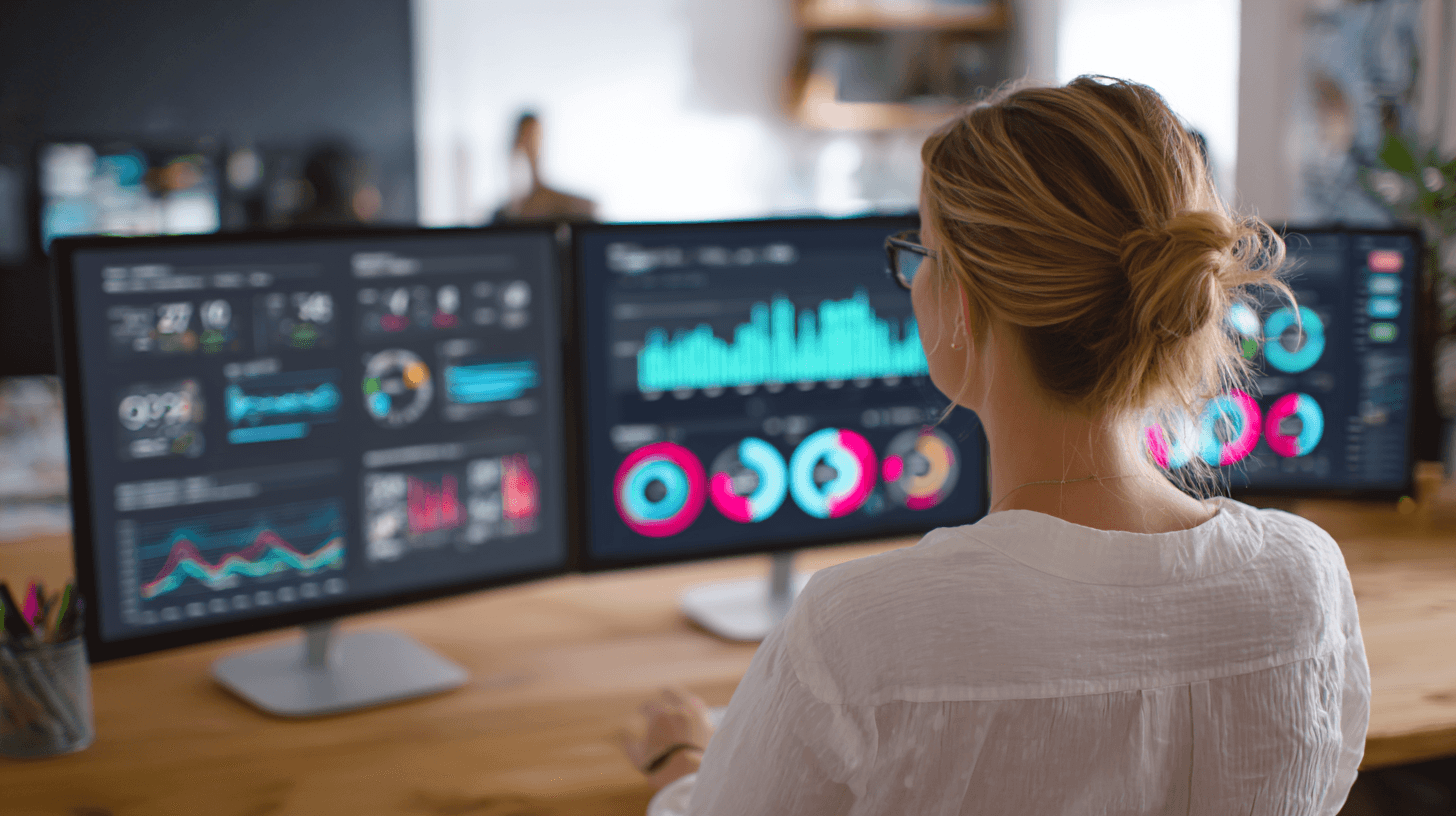 Analytics dashboard with structured data fields for business reporting and workflow automation