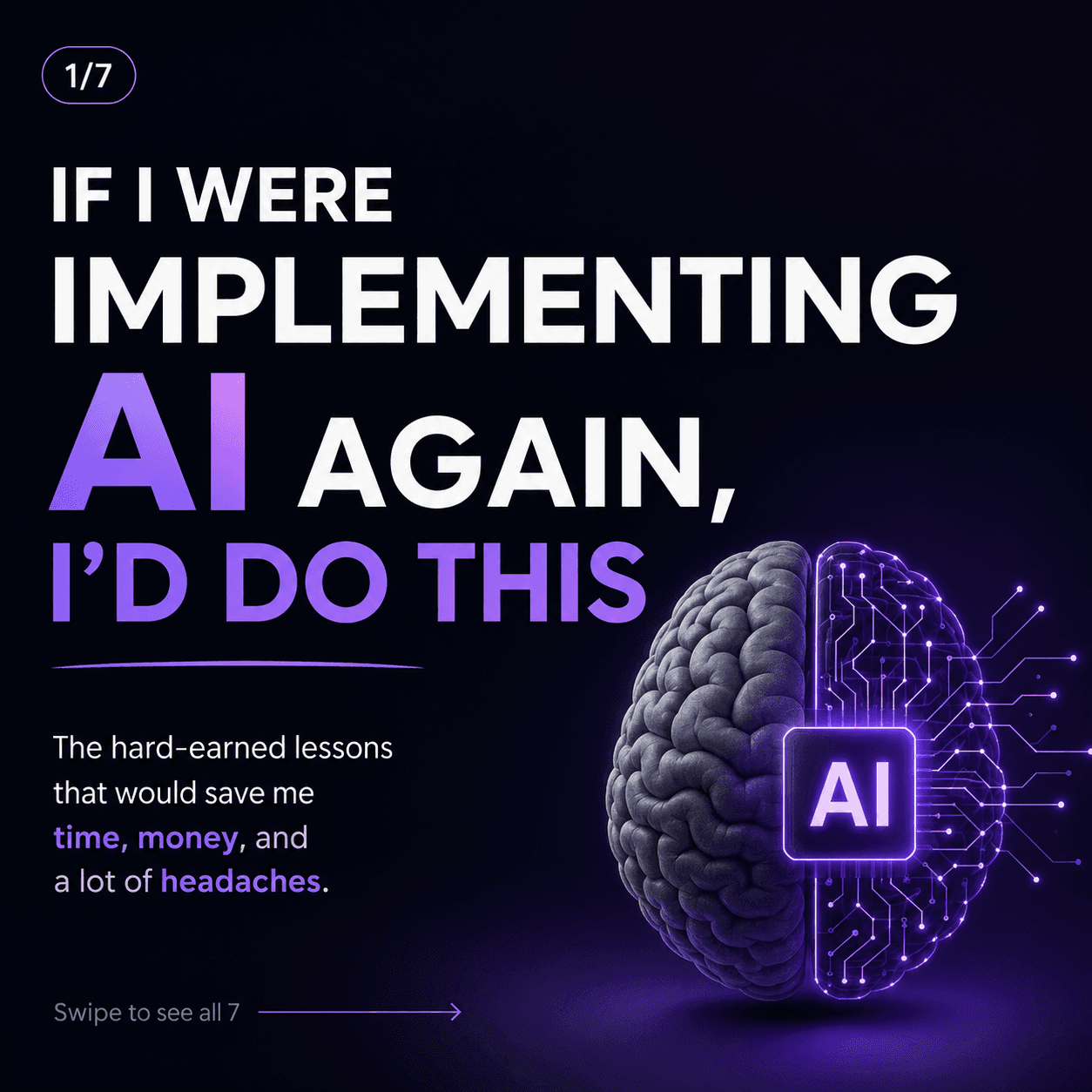 If I were implementing AI again, I would do this — Expert AI Labs carousel cover