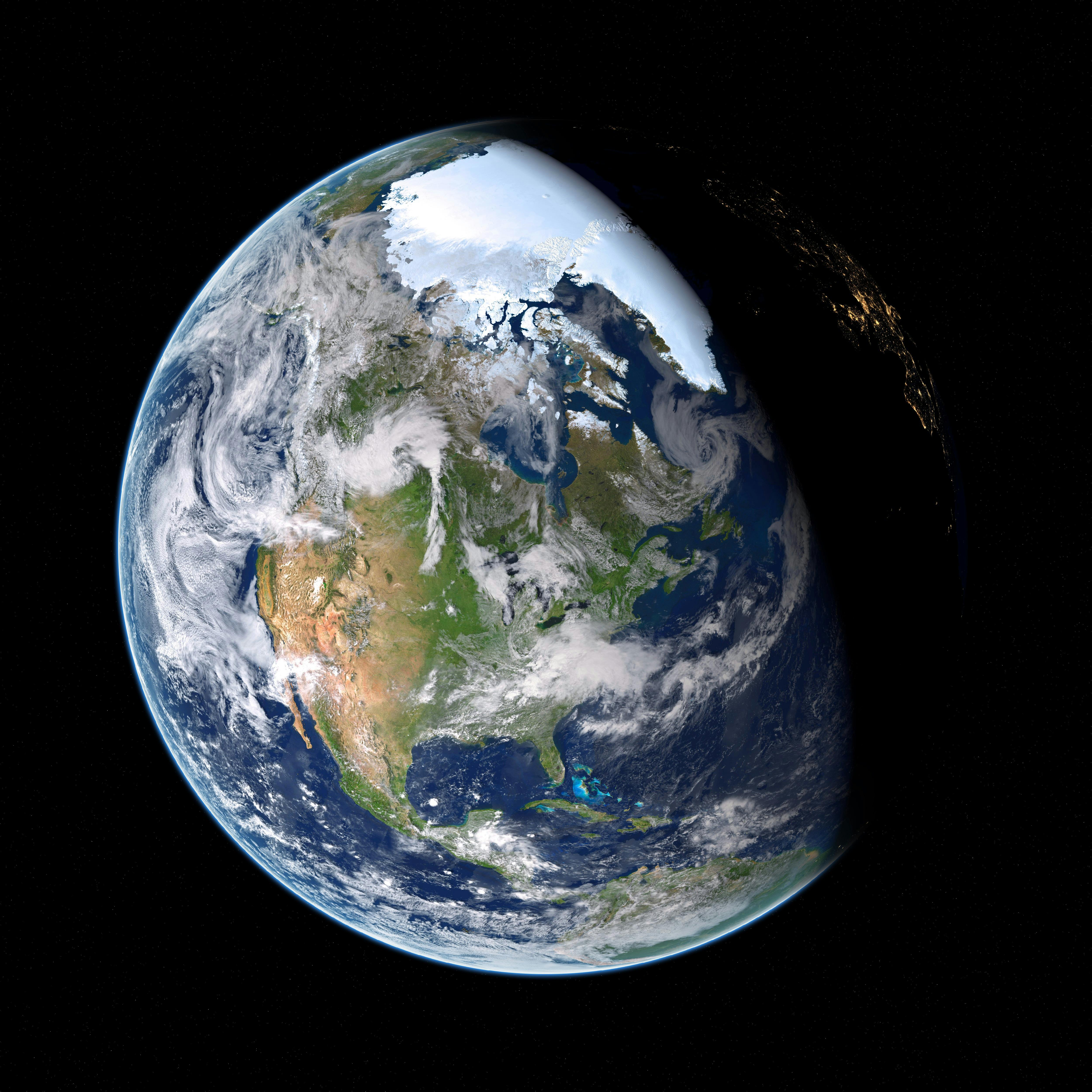 Earth from satellite view